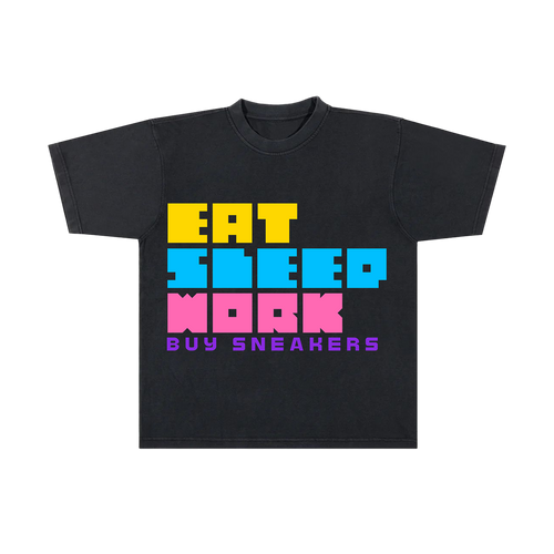 " EAT SLEEP WORK" Heavyweight Tee image 0